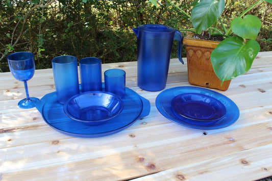 Made in USA, BPA free Dishwasher safe & Break resistant Cobalt